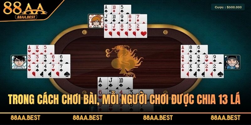 Chiến thuật và cách đánh bài Xập Xám đỉnh cao tại 88AA 2 Trong cách chơi bài, mỗi người chơi được chia 13 lá từ bộ bài Tây 52 lá